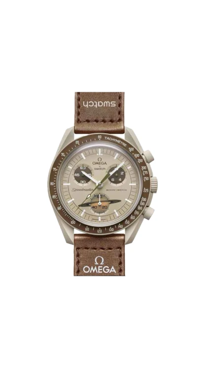 ساعت امگا سواچ زحل قهوه ای Omega Swatch to Saturn