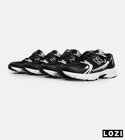 کفش کتانی مردانه و زنانه مشکی سفید NEW BALANCE 530