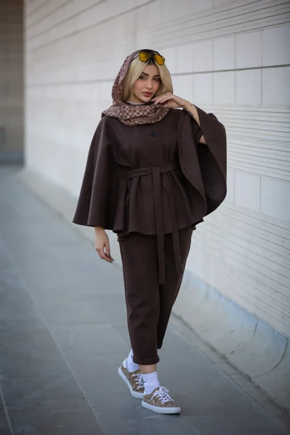 پالتو فوتر پانچ یقه ایستاده