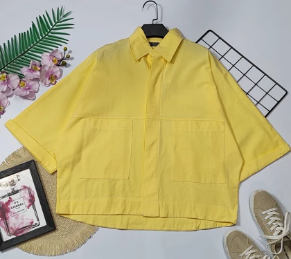 شومیز باکسی دوجیب مدل دلبهار کد 50263