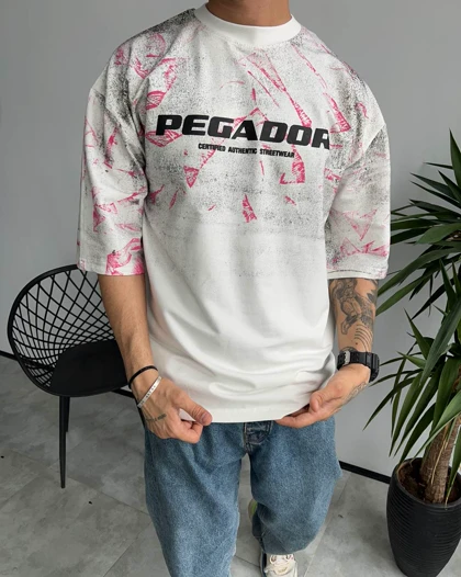 تیشرت کاستوم PEGADOR رنگ سفید