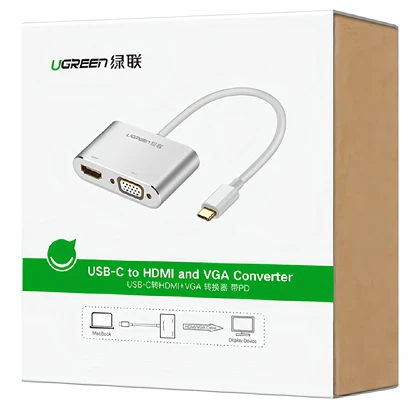 مبدل تایپ‌سی به HDMI و وی‌جی‌ای یوگرین MM123 30843