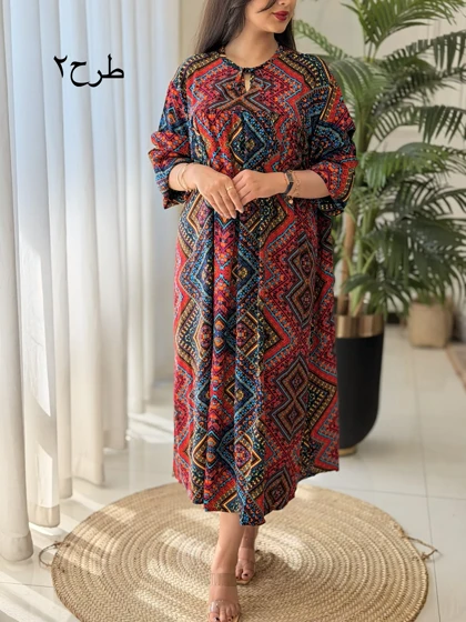 پیراهن بلند تمام نخ پریسا کد2631