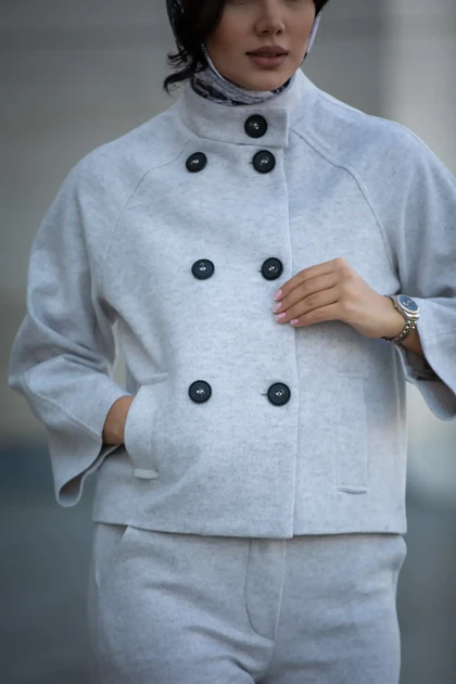 پالتو کراپ کت یقه قیفی