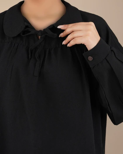 شومیز جلو بسته مشکی کد 29611