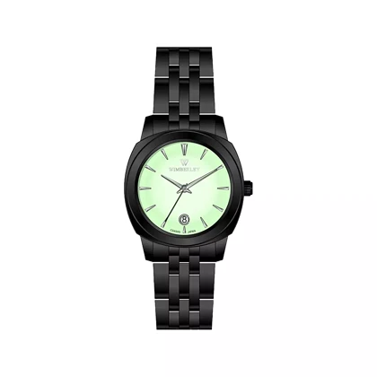 ساعت عقربه ای ویمبرلی زنانه فلزی مشکی صفحه سبز WB-CS450L-W