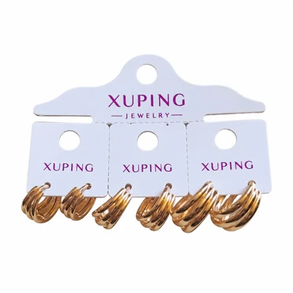 گوشواره xuping طرح طلا کد pux10 رنگ ثابت هورآن مارکت
