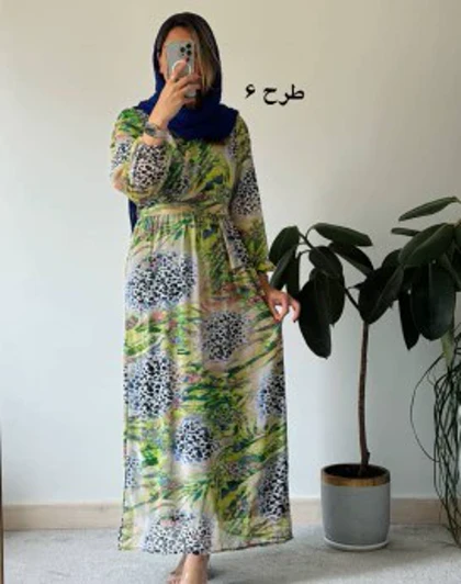 پیراهن حریر چپ و راستی ماکسی