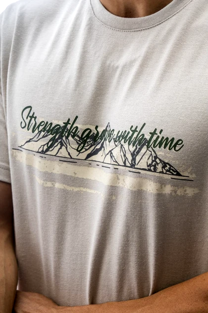 تیشرت بیسیک یقه گرد چاپی مردانه