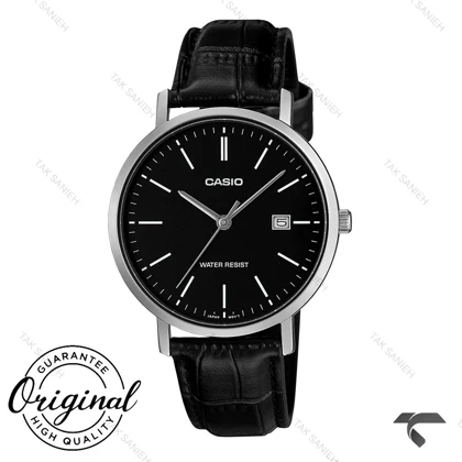 ساعت مردانه کاسیو MTP-VT05L-1E کلاسیک سیلور بند چرم مشکی Casio-10788-G