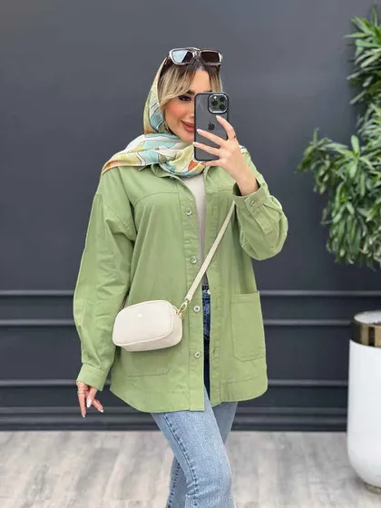 مانتو لینن برش‌دار