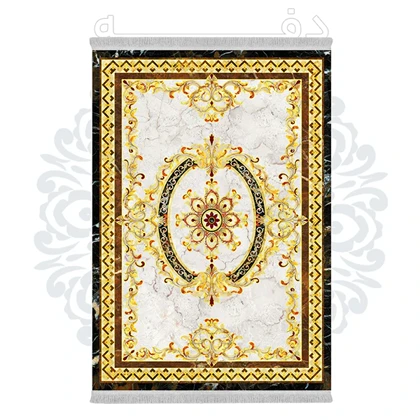فرشینه از جنس پارچه هازان مخمل ترک طرح سنتی و مدرن برند دفه کد DHU245