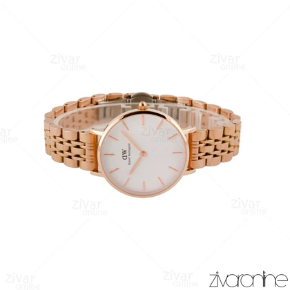 ساعت دنیل ولینگتون زنانه رزگلد صفحه سفید 104811