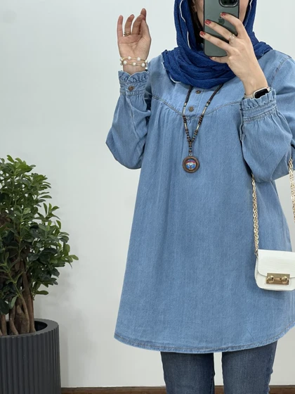 مانتو جین یقه چین پریناز 4