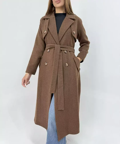 ترنچ کت پالتویی آستردار کد PL003/1 برند ردا