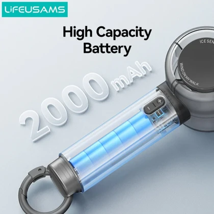 پنکه دستی شارژی یوسامز USAMS مدل LU01 با 5 سرعت و شارژدهی 6.5 ساعت