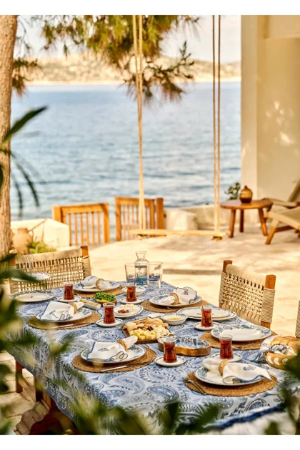 سرویس صبحانه‌خوری Bella Maison مدل Paisley Porselen استون‌ور - آبی