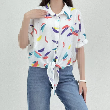 شومیز زنانه جلو گره‌ای