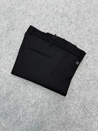 شلوار مشکی پارچه‌ای مردانه _ پارچه جکوار دوبرکش قواره کلاسیک