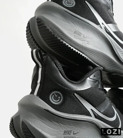 کفش کتانی مردانه و زنانه مشکی طوسی NIKE zoom x smiley مدل 7062