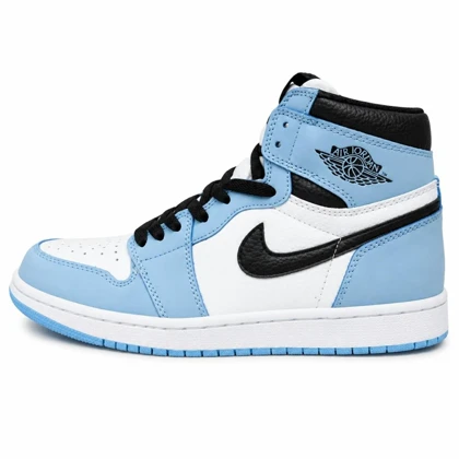 کفش اسپرت مردانه ساق‌دار سفید آبی مدل Air Jordan