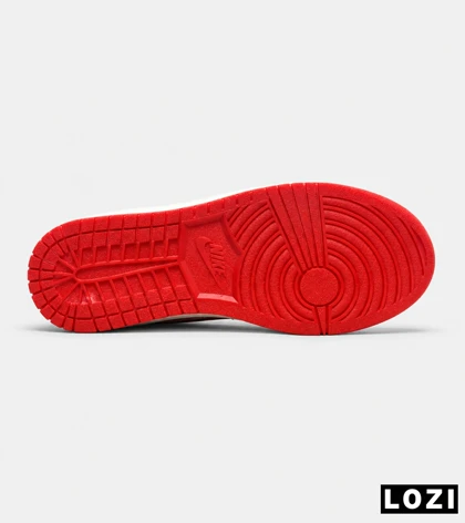 کتانی نایک Air Jordan 1 سفید قرمز مدل 9719 استایل کلاسیک و خیابانی