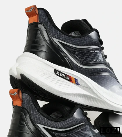 کفش کتانی مشکی خاکستری Saucony Ride Review v.2 مدل 7397