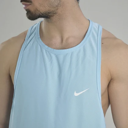 رکابی ورزشی پشت کش دار مردانه نایک مدل VHD-Dri Fit-4K0998 آبی روشن