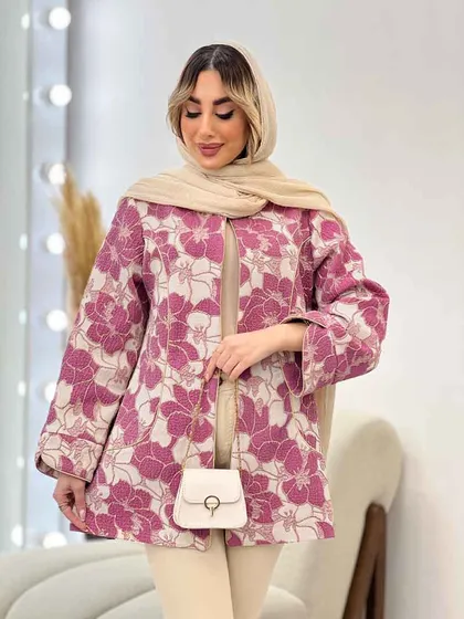 مانتو لمه دار طرح گل