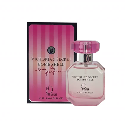ادوپرفیوم زنانه هلثی دیزاین مدل ویکتوریا سکرت بامبشل Victoria Secret Bombshell حجم 30 میلی لیتر طرح مارک