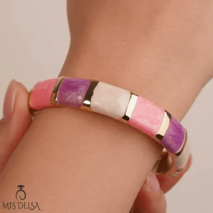 دستبند میناکاری پهن