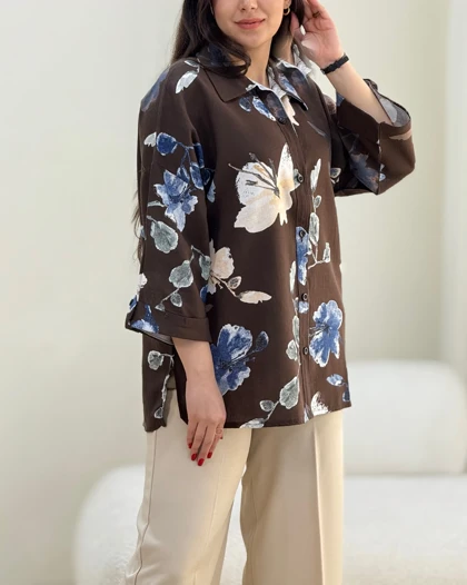 شومیز شانتون گل