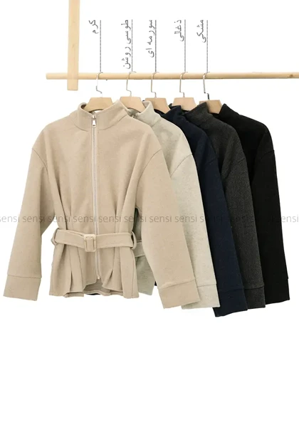 کت فوتر جلو زیپ پیله کد1004479