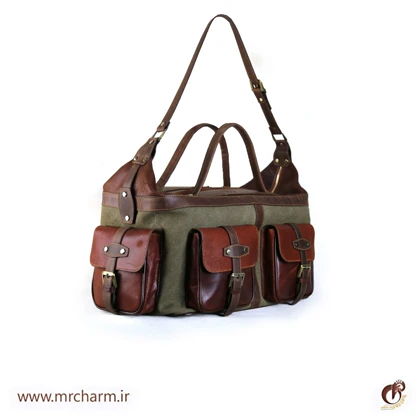 ساک مسافرتی چرم و برزنت mrc168-22