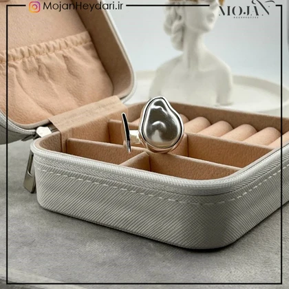 انگشتر زنانه آبکاری نقره رنگ ثابت کد ta10024