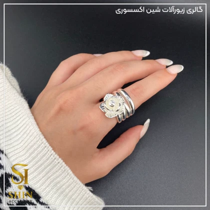 انگشتر زنانه ابکاری نقره کد az24