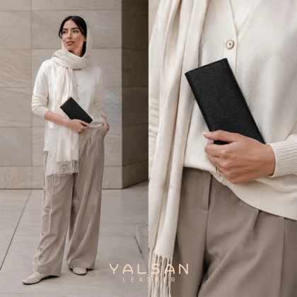 کیف پول مردانه چرم یلسان مدل پارلا کد 018-GF