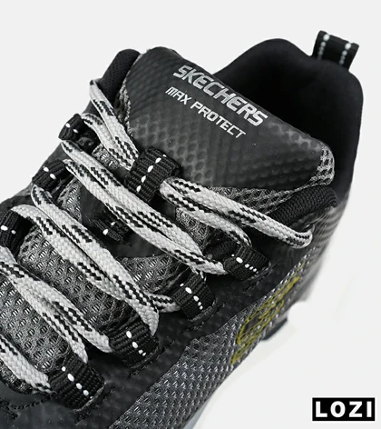 کفش کتانی طبی ورزشی مشکی طوسی SKECHERS max protect مدل 7570