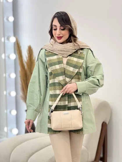 بارانی ترکیبی بغل کش