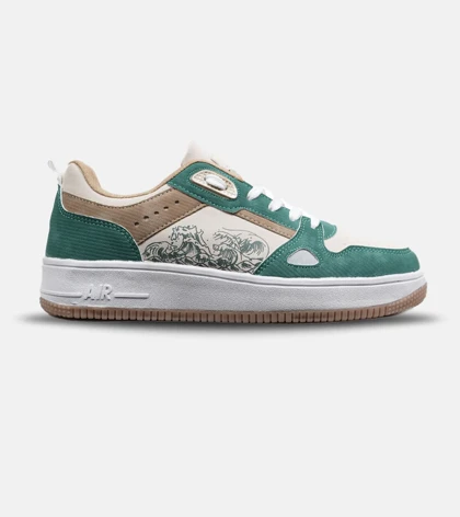 کفش کتانی مردانه کرم سبز NIKE AirForce Draw