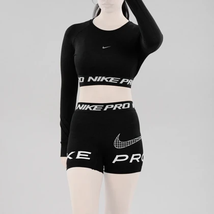 ست نیم‌تنه و کشاله بند ورزشی زنانه مدل Dri Fit-612 مشکی