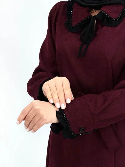 پیراهن مانتویی سنگ دوزی آسایش