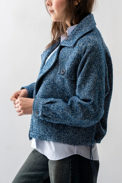 کت یقه برگردان گتردار زنانه