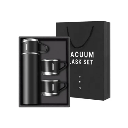 ست فلاسک وکیوم استیل سه کاپ 500 میلی‌لیتر