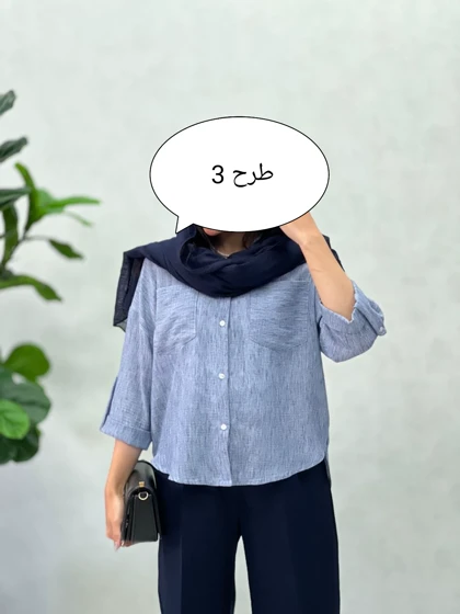 شومیز مانتویی زنانه لینن زارا کجراه کد 1298