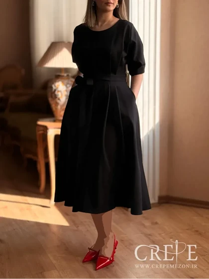 پیراهن جلو پیله کرپ