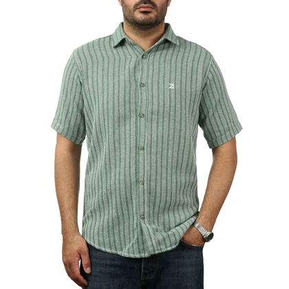 پیراهن آستین کوتاه کنفی مردانه مدل 6111104
