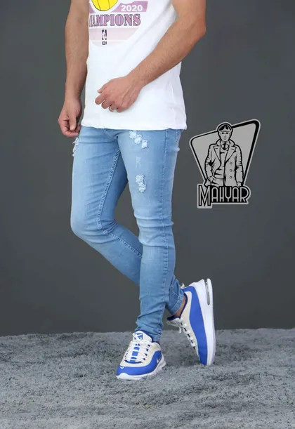 شلوار جین آبی روشن