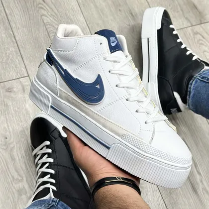 کفش مردانه ساق کوتاه مدل نایک NIKE رنگ سفید آبی