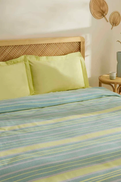 ست روتختی پیکه دو نفره Karaca Home مدل Lynora پنبه پلی‌استر - خاکی